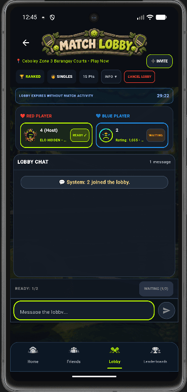 Pickle Quest ranked match lobby